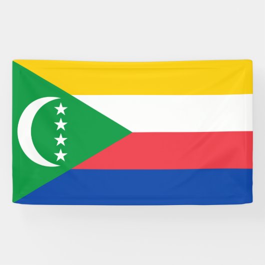 Comoren vlag spandoek (Horizontaal)