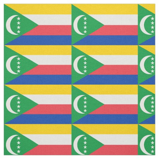 Comoren vlag stof (Swatch)