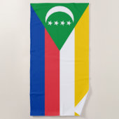Comoren Vlag Strandlaken (Voorkant)