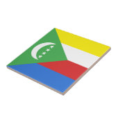 Comoren vlag tegeltje (Zijkant)