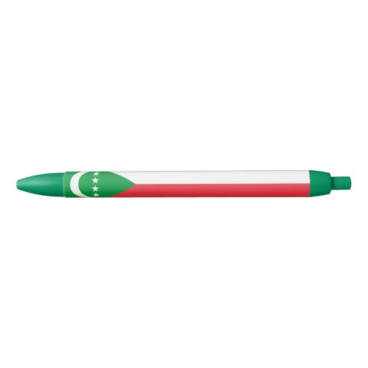 Comoren Vlag Zwarte Inkt Pen (Voorkant)