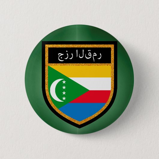 Comores Flag Ronde Button 5,7 Cm (Voorkant)