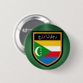 Comores Flag Ronde Button 5,7 Cm (Voorkant /achterkant)