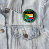 Comores Flag Ronde Button 5,7 Cm (In situ)