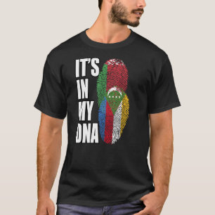 Comorese en Wit-Russische Mix DNA-vlagwerelderfgoe T-shirt