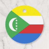 Comorese vlag bedankjes labels (Achterkant)