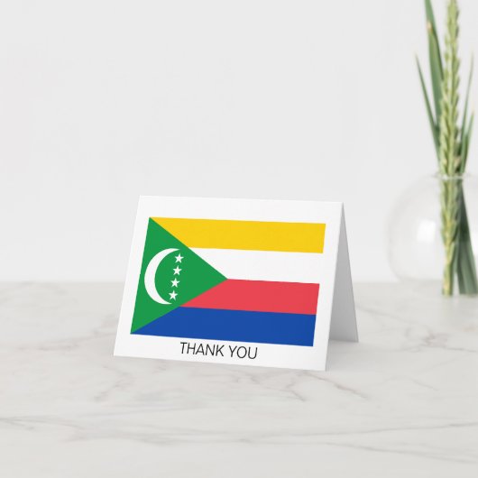 Comorese vlag bedankkaart (Voorkant)