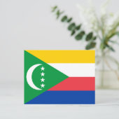 Comorese vlag briefkaart (Staand voorkant)