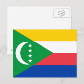 Comorese vlag briefkaart (Voorkant / Achterkant)