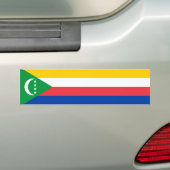 Comorese vlag bumpersticker (Op auto)