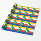Comorese vlag cadeaupapier (Uitgerold)