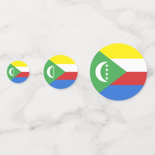 Comorese vlag confetti (Voorkanten)