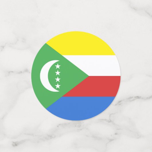 Comorese vlag confetti (Kleine voorkant)
