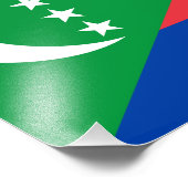 Comorese vlag foto afdruk (Hoek)