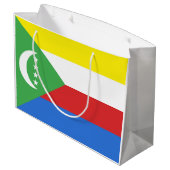 Comorese vlag groot cadeauzakje (Achterkant Gekanteld)