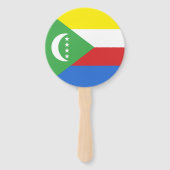 Comorese vlag handwaaier (Achterkant)