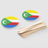 Comorese vlag handwaaier (Niet-gemonteerd)