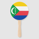 Comorese vlag handwaaier (Voorkant)
