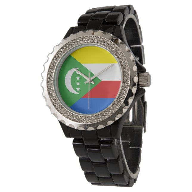 Comorese vlag horloge (Gekanteld)