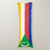Comorese vlag lichaamskussen (Voorkant Verticaal)
