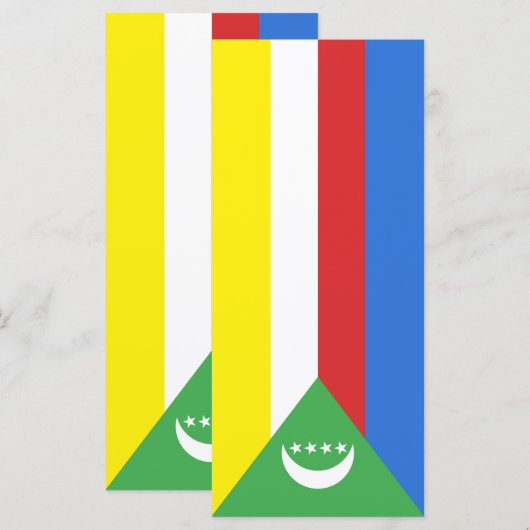 Comorese vlag menu (Voorkant / Achterkant)