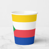 Comorese vlag papieren bekers (Links)