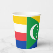 Comorese vlag papieren bekers (Rechts)