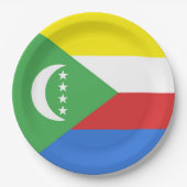 Comorese vlag papieren bordje (Voorkant)