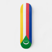 Comorese vlag persoonlijk skateboard (Voorkant)