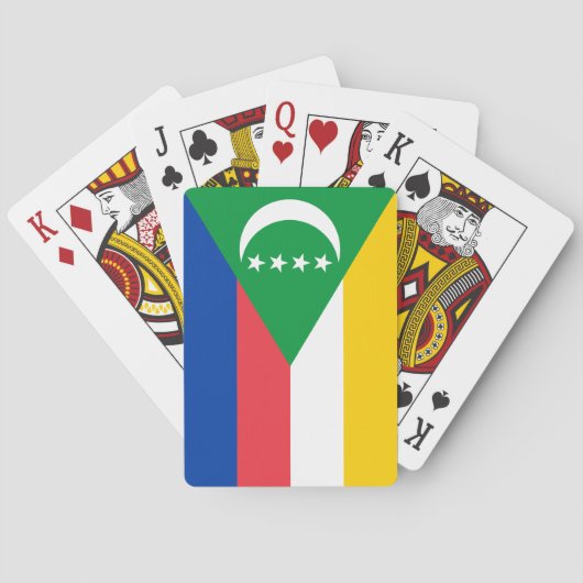 Comorese vlag pokerkaarten (Achterkant)