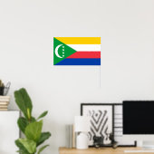 Comorese vlag poster (Thuiskantoor)