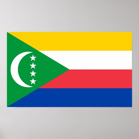 Comorese vlag poster (Voorkant)