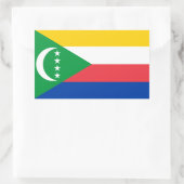 Comorese vlag rechthoekige sticker (Tas)