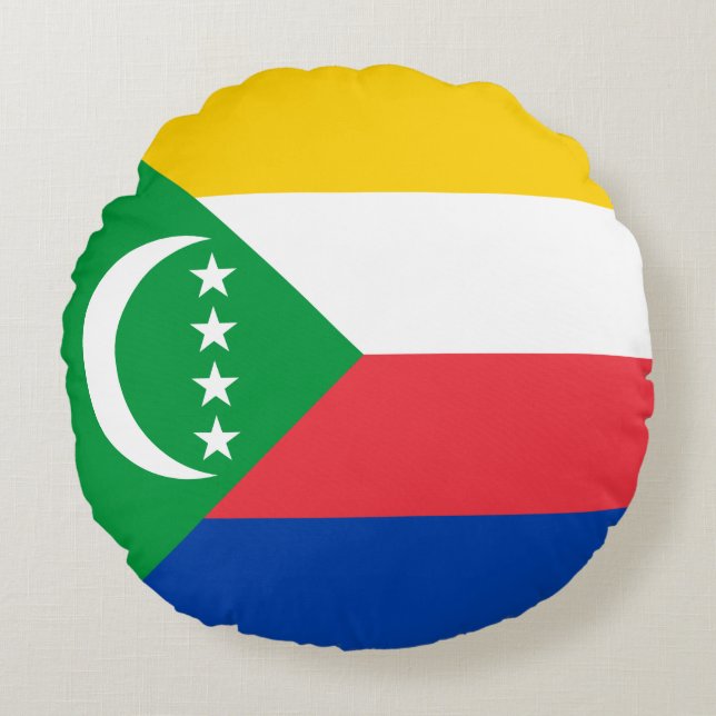Comorese vlag rond kussen (Voorkant)