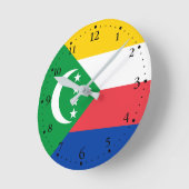 Comorese vlag ronde klok (Hoek)