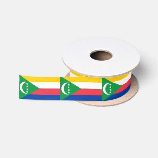 Comorese vlag satijnen lint (Spoel)