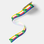 Comorese vlag satijnen lint (Achterkant)
