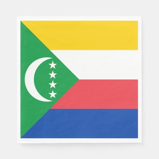 Comorese vlag servet (Voorkant)