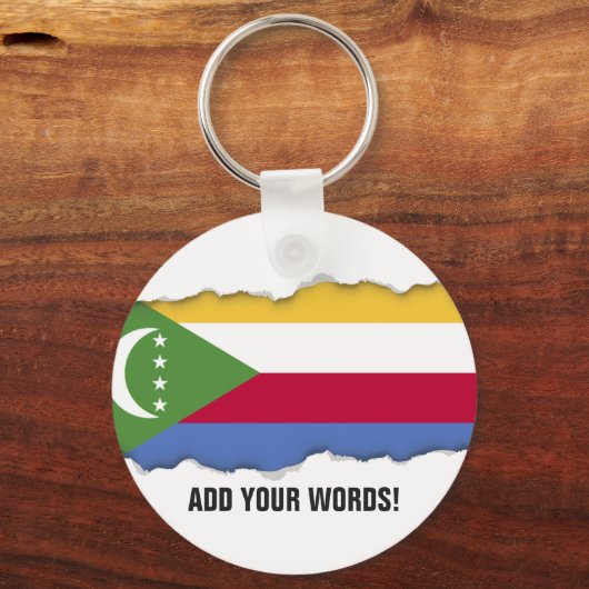 Comorese vlag sleutelhanger (Voorkant)