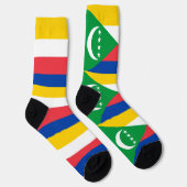 Comorese vlag sokken (Rechts)