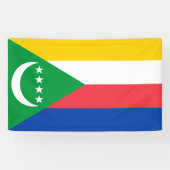 Comorese vlag spandoek (Horizontaal)