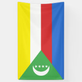 Comorese vlag spandoek (Verticaal)