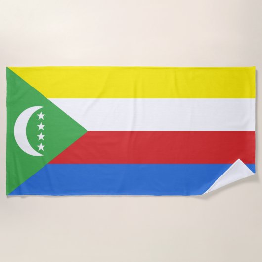 Comorese vlag strandlaken (Voorkant)