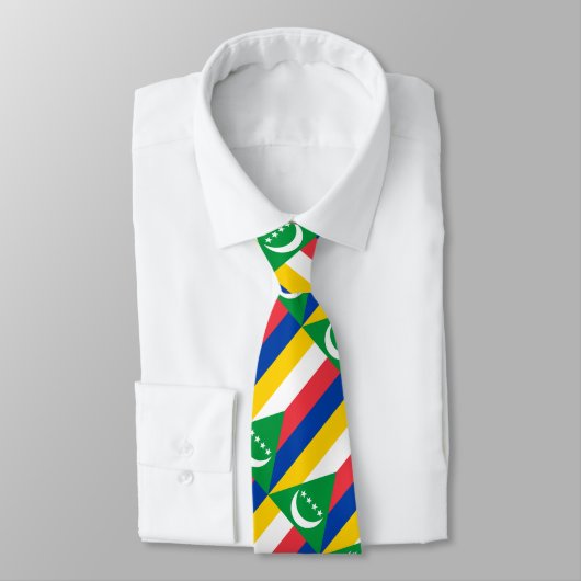 Comorese vlag stropdas (Gebonden)