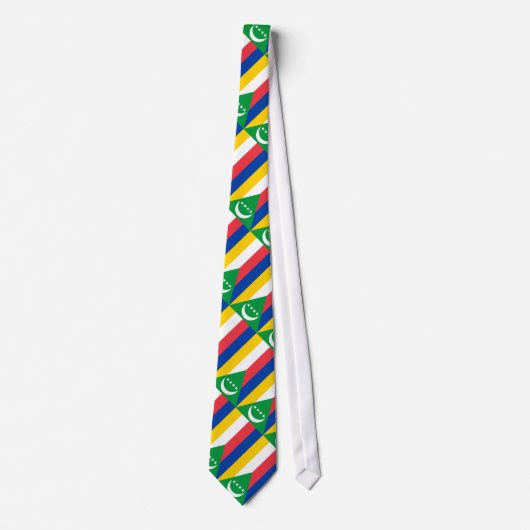 Comorese vlag stropdas (Voorkant)