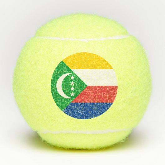 Comorese vlag tennisballen (Voorkant)