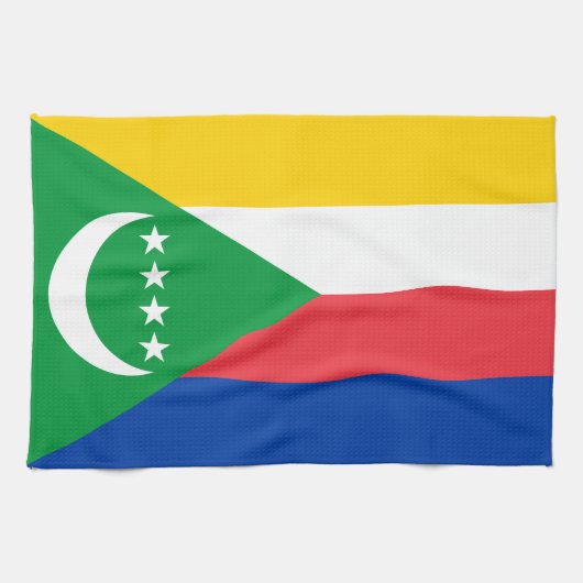 Comorese vlag theedoek (Horizontaal)