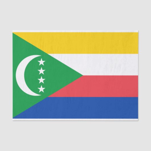 Comorese vlag tissuepapier (Voorkant)