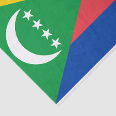 Comorese vlag tissuepapier (Detail)