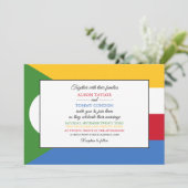 Comorese vlag, vlag van de Comoren bruiloft Kaart (Staand voorkant)